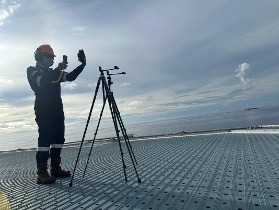 Field service: measurement on the helideck